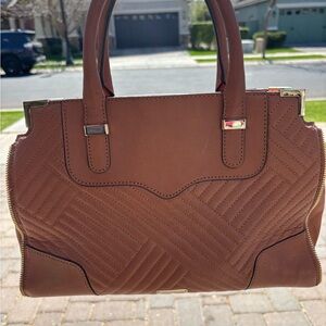 Rebecca Minkoff Brown Quilted Satchel